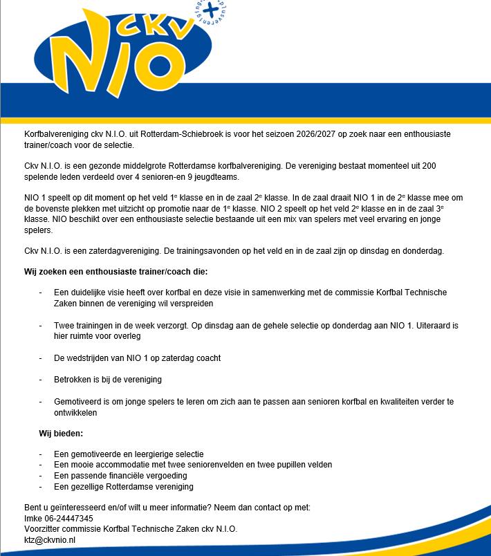 Enthousiaste trainer/coach